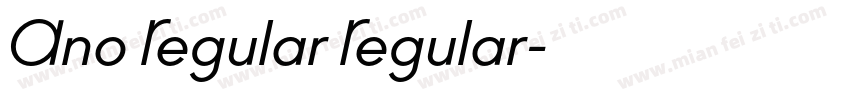 Ano Regular Regular字体转换